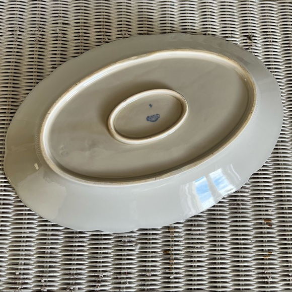 Vintage German blue & white platter - Picture 3 of 4